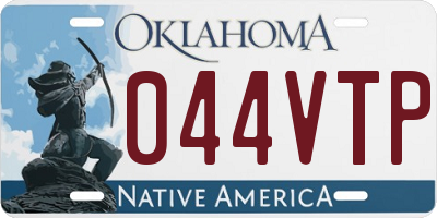 OK license plate 044VTP