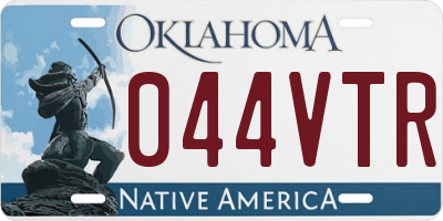 OK license plate 044VTR
