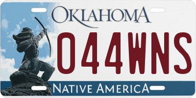 OK license plate 044WNS