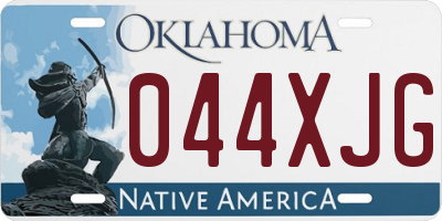 OK license plate 044XJG