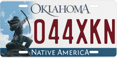 OK license plate 044XKN