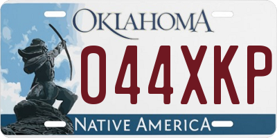 OK license plate 044XKP