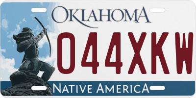 OK license plate 044XKW