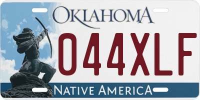 OK license plate 044XLF