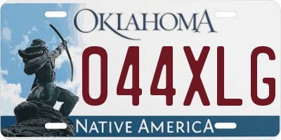 OK license plate 044XLG