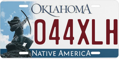 OK license plate 044XLH