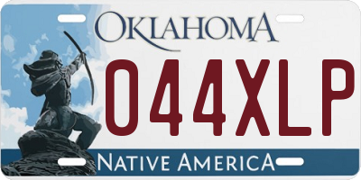 OK license plate 044XLP