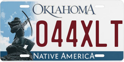 OK license plate 044XLT
