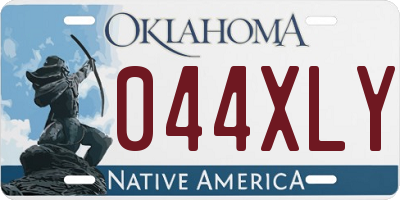 OK license plate 044XLY