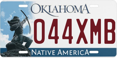 OK license plate 044XMB