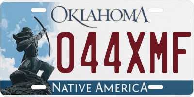 OK license plate 044XMF