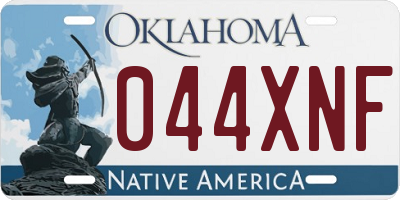 OK license plate 044XNF