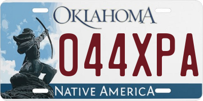 OK license plate 044XPA