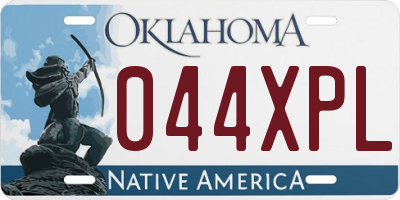 OK license plate 044XPL
