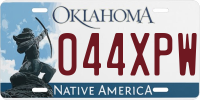 OK license plate 044XPW