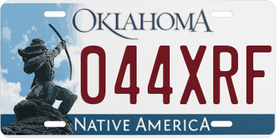 OK license plate 044XRF