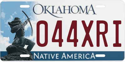 OK license plate 044XRI