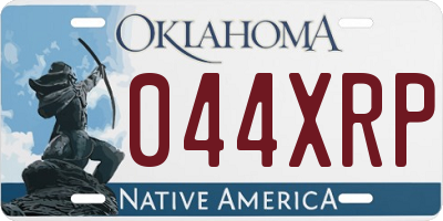 OK license plate 044XRP