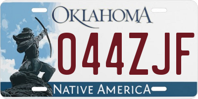 OK license plate 044ZJF