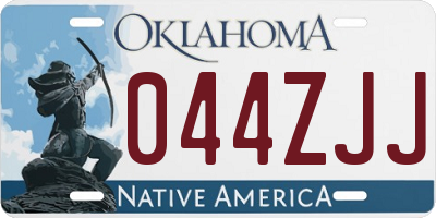 OK license plate 044ZJJ