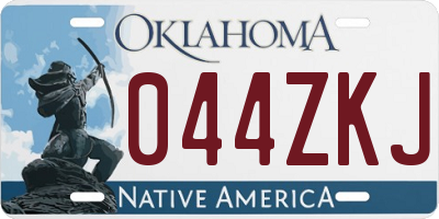 OK license plate 044ZKJ