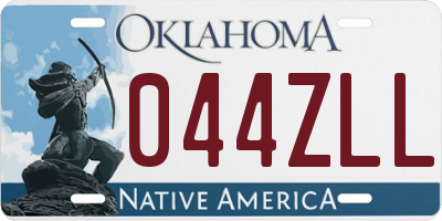 OK license plate 044ZLL