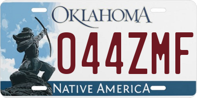 OK license plate 044ZMF