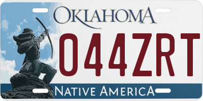 OK license plate 044ZRT