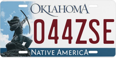 OK license plate 044ZSE