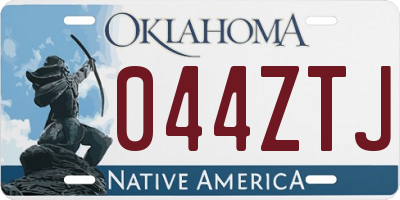 OK license plate 044ZTJ