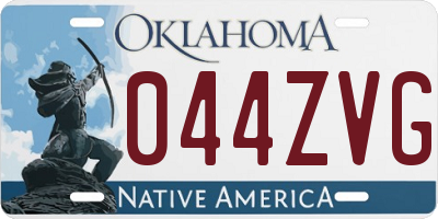 OK license plate 044ZVG