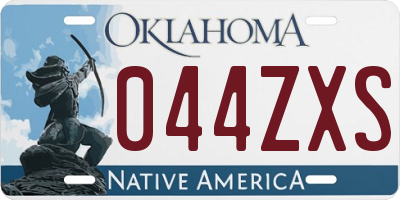 OK license plate 044ZXS