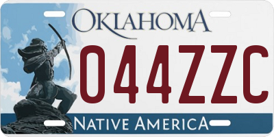 OK license plate 044ZZC