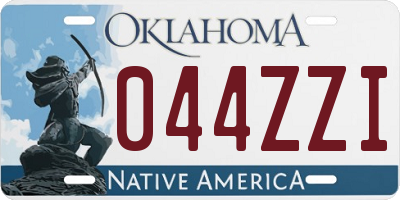 OK license plate 044ZZI