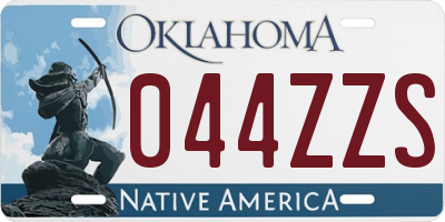 OK license plate 044ZZS