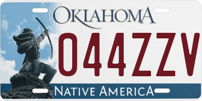 OK license plate 044ZZV