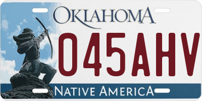 OK license plate 045AHV