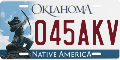 OK license plate 045AKV