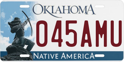 OK license plate 045AMU