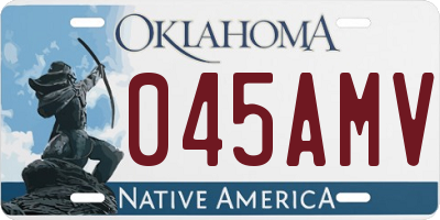 OK license plate 045AMV