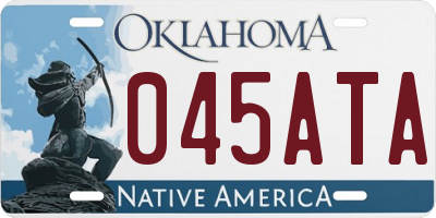 OK license plate 045ATA