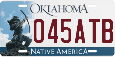OK license plate 045ATB