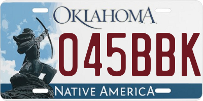 OK license plate 045BBK