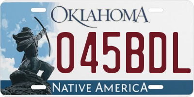 OK license plate 045BDL