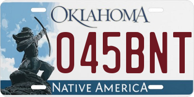 OK license plate 045BNT