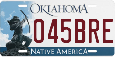 OK license plate 045BRE