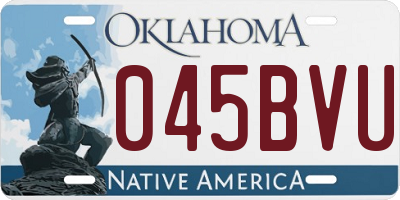 OK license plate 045BVU