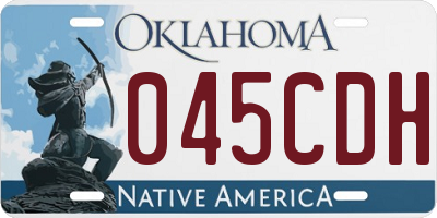 OK license plate 045CDH