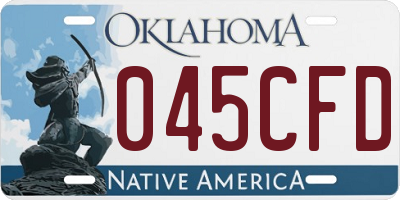 OK license plate 045CFD