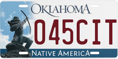 OK license plate 045CIT
